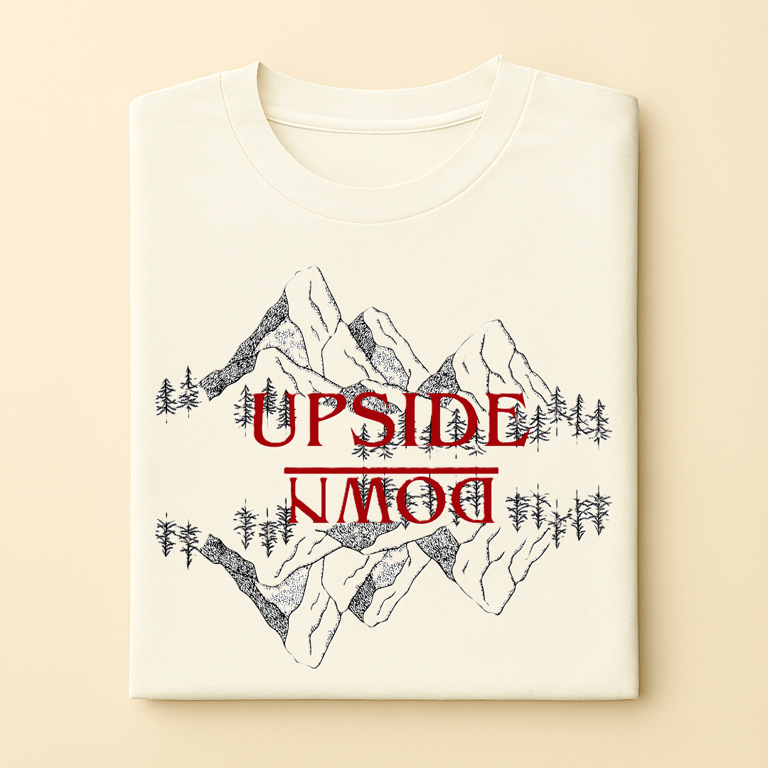 UPSIDE DOWN, Crew T-Shirt