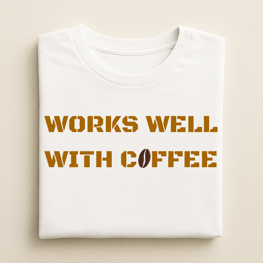 works well with coffee T-Shirt