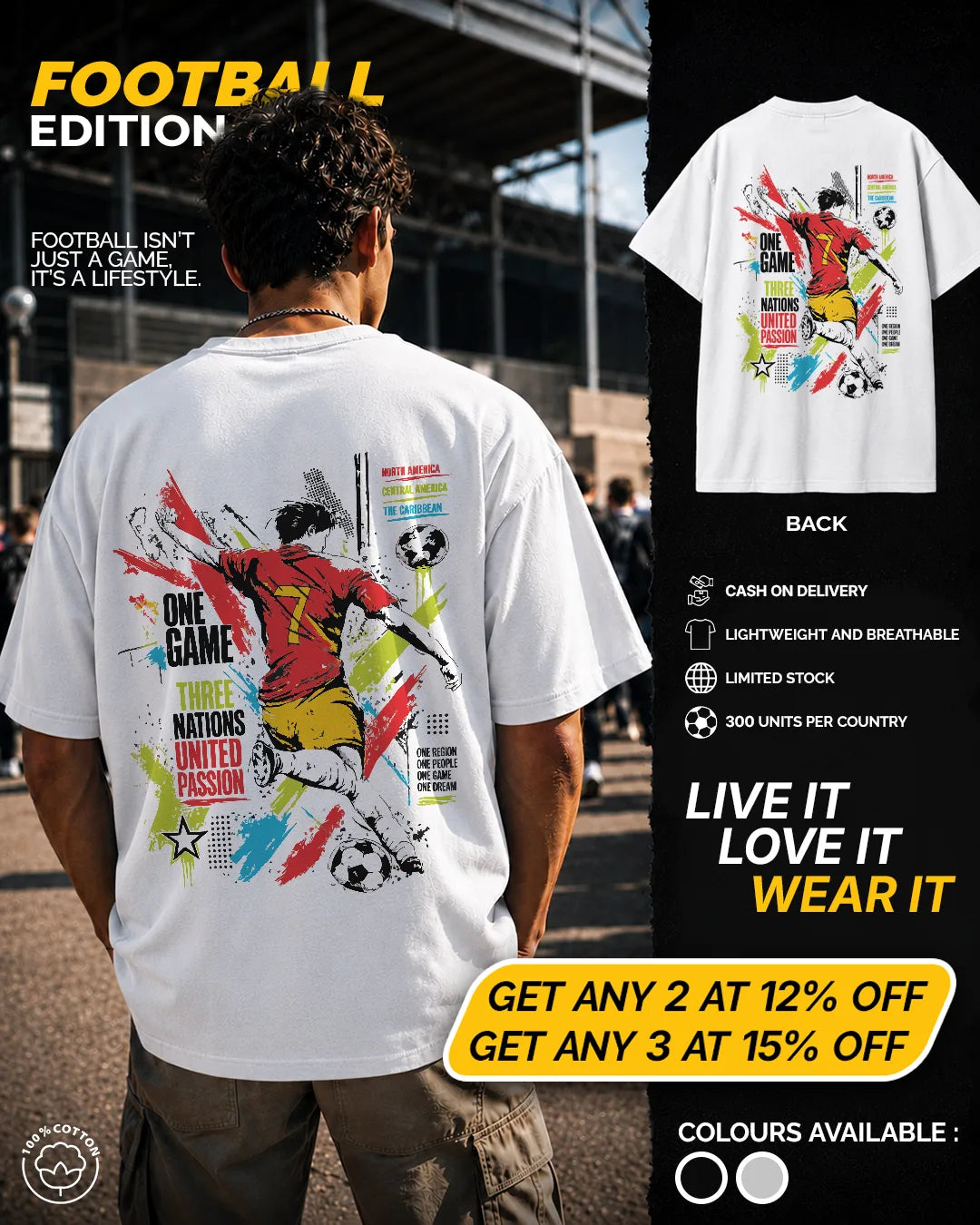 United Passion Oversized Football Tee